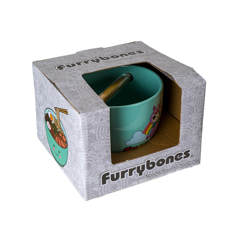 FURRYBONES UNI BOWL WITH CHOPSTICKS C/24 MUST BUY 4