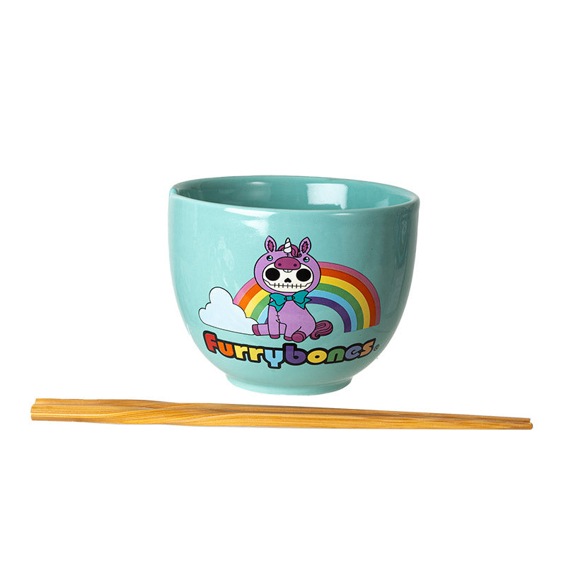 FURRYBONES UNI BOWL WITH CHOPSTICKS C/24 MUST BUY 4