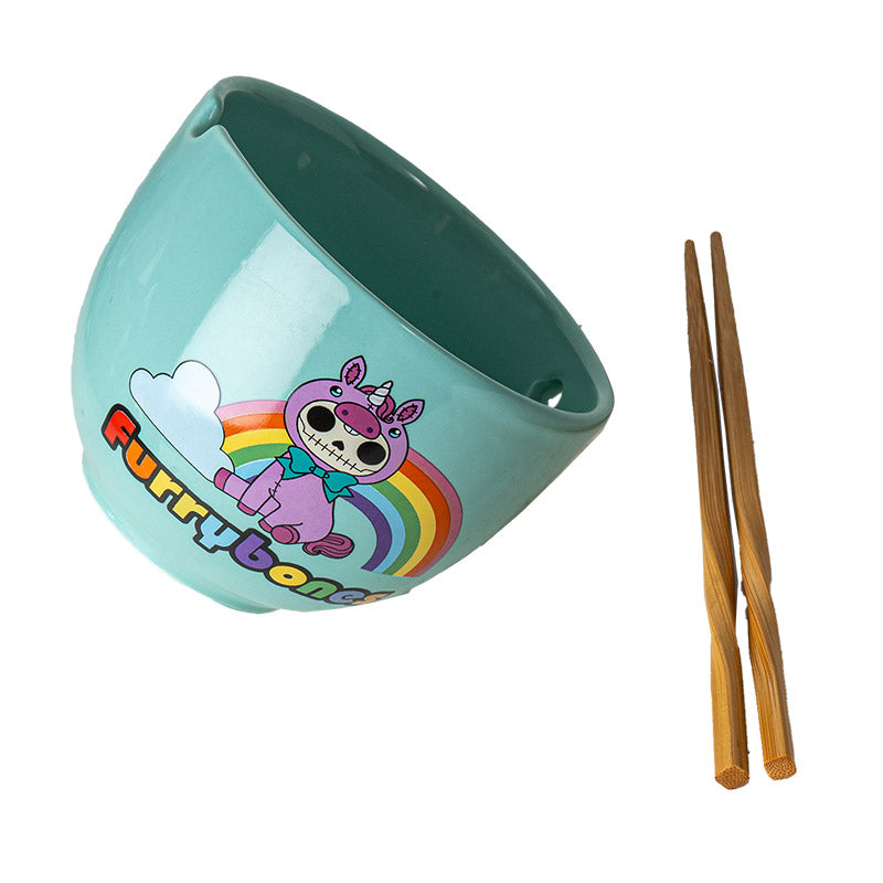 FURRYBONES UNI BOWL WITH CHOPSTICKS C/24 MUST BUY 4