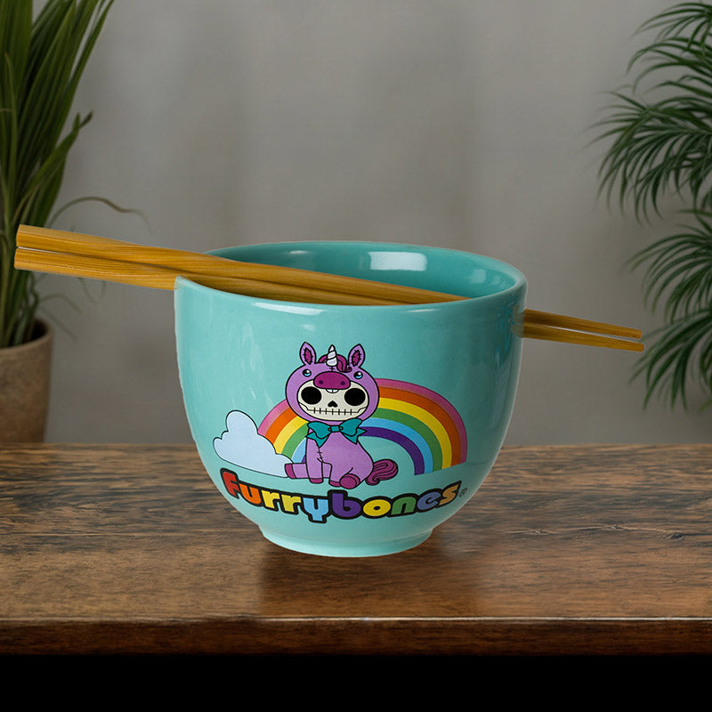 FURRYBONES UNI BOWL WITH CHOPSTICKS C/24 MUST BUY 4